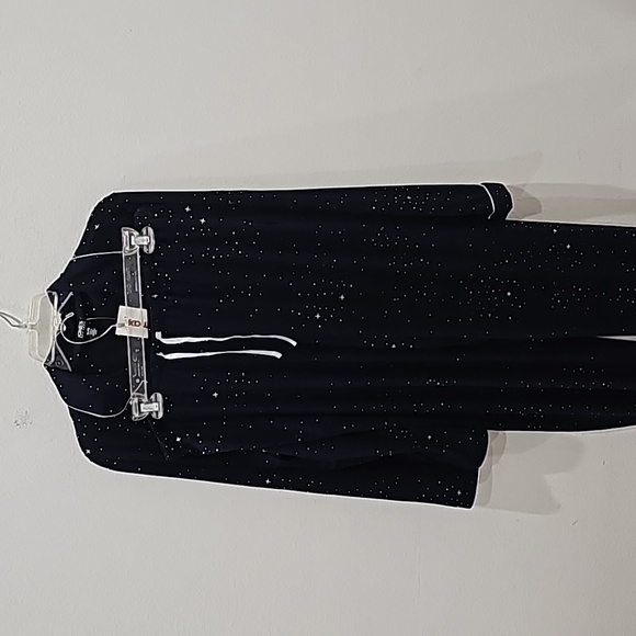 Jones women's Pajamas set Navy long sleeves with stars Size L NWT - Picture 5 of 10